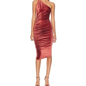 Celeste midi dress in rosewood